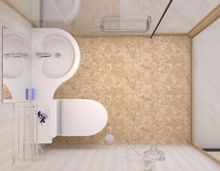Hotel Modular Bad med PEC Resin Fiber innvendige veggpaneler og glass yttervegger