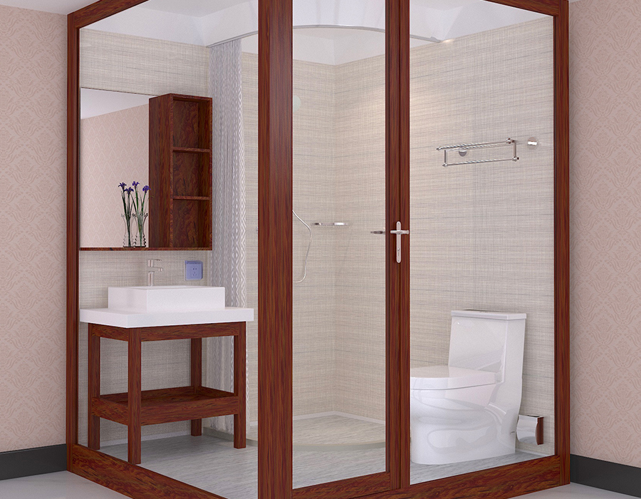 PEC Resin Fiber & RTM Base Apartment Modular Bad med glassvegger