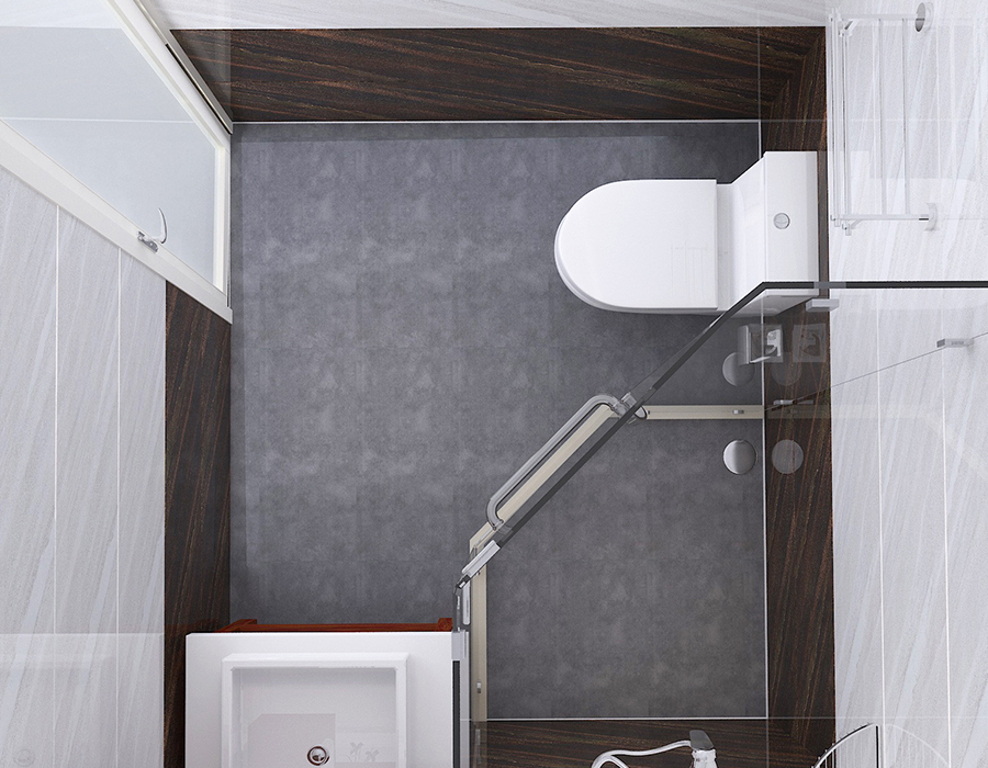 RTM Soft Ceramic Base Prefabrikkert hotellbaderomsenhet med harpiksfiberpaneler